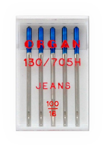 jehla 130/705H Jeans 100 5ks Organ