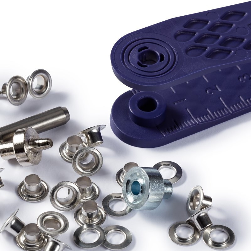 průchodka PRYM 4mm s podložkou stříbrná 50ks-1