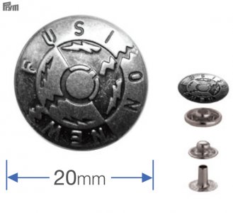 druk stiskací Anorak/WUK-20mm se vzorem 6ks