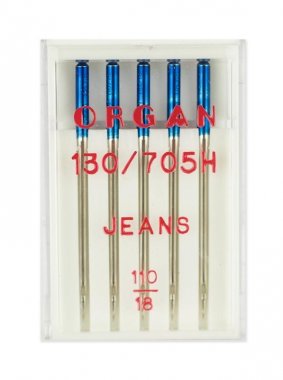 jehla 130/705H Jeans 110 5ks Organ
