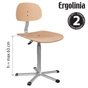 průmyslová otočná židle dřevěná Ergolinia EVO4