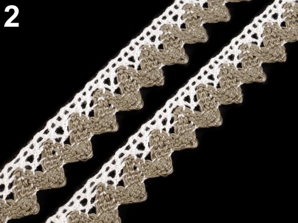 krajka bavlna 1,5cm paličkovaná bílá-