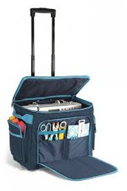 cestovní taška na kolečkách na patchwork 44x22x36cm DENIM