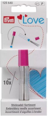 Sada vyšívacích jehel v zásobníku Prym Love