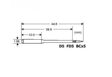 jehla FD5/D-5/BCX5 200 - Siruba