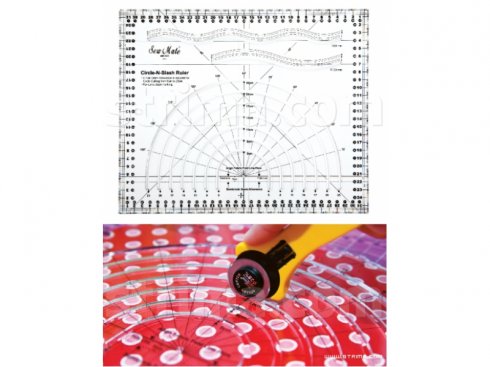 rastrové pravítko pro patchwork - křivítko